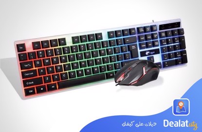 L-Shark T-350 USB Wired Rainbow Light Gaming Keyboard + LED Mouse - DealatCity Store	