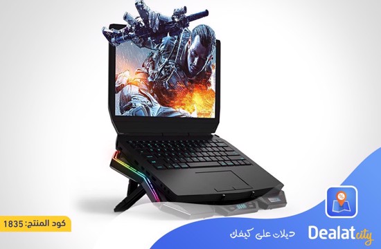 COOLCOLD K40 RGB Laptop Cooler 6-Fan - DealatCity Store