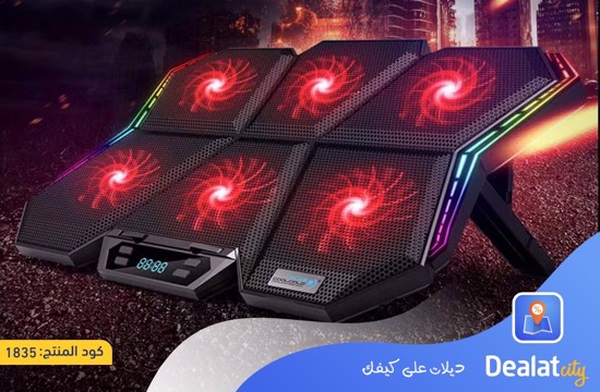 COOLCOLD K40 RGB Laptop Cooler 6-Fan - DealatCity Store