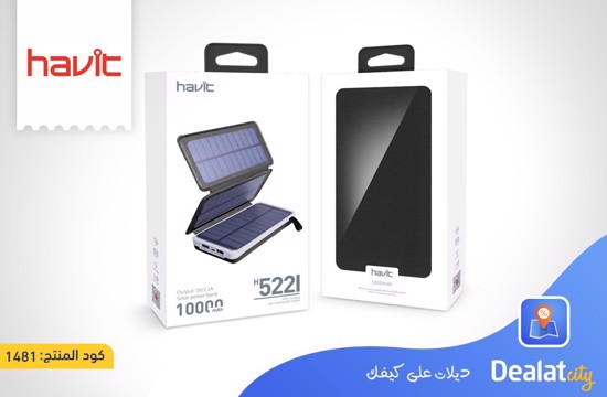 Havit H522I Solar Powered Power Bank 10,000 mAh - DealatCity Store	