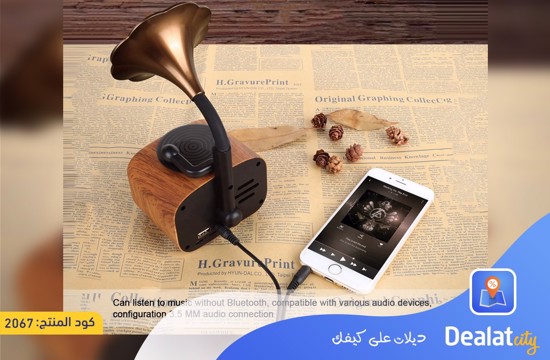 B5 Classic Retro Vintage Gramophone Style Wireless Bluetooth Speaker - DealatCity Store	