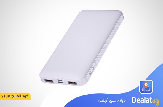 Rock P86 Power Bank 10000mAh 2 USB Port - DealatCity Store