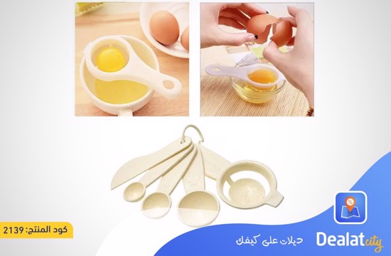 VOCEN Measuring Set of Egg Separator, Leveller, Measuring Spoons - DealatCity Store