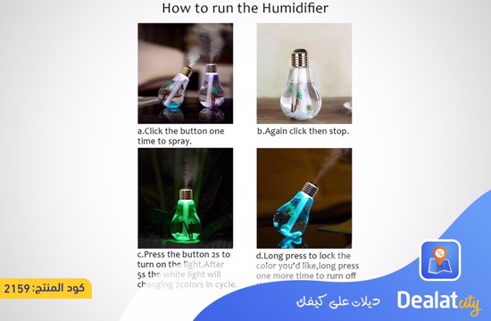 USB Portable Desktop Bulb Air Humidifier - DealatCity Store