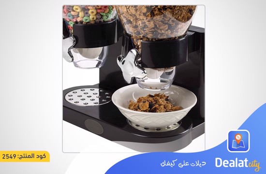 DOUBLE CEREAL DISPENSER DRY FOOD STORAGE CONTAINER DISPENSER - DealatCity Store