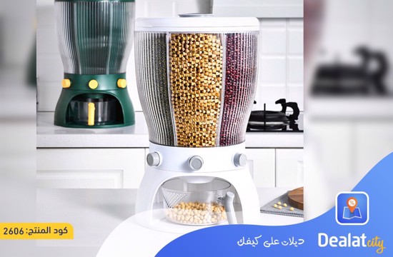 Rotating Dry Food Grain Rice Container Cereal Dispenser Storage Box  - DealatCity Store