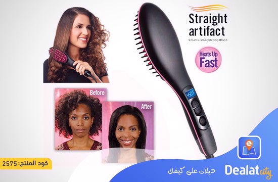 straight artifact Ceramic Straightening Hair Brush - DealatCity Store