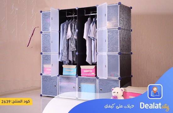 Clothes Storage And Organizer Cabinet with 2 Clothes Hanger and Bottom Shoe Rack - DealatCity Store