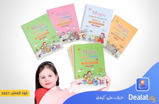 Set of 4 Magic Practice Copybook for Kids Magic Calligraphy - DealatCity Store