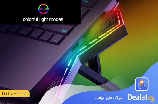 COOLCOLD K40 RGB Laptop Cooler 6-Fan - DealatCity Store	