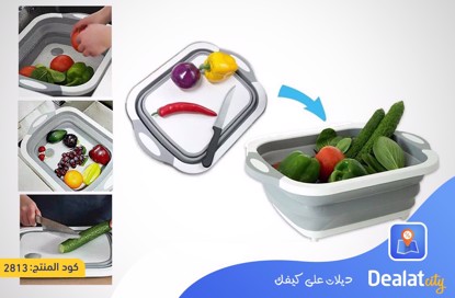 Multifunction Folding Cutting Board Plastic Storage Basket - DealatCity Store