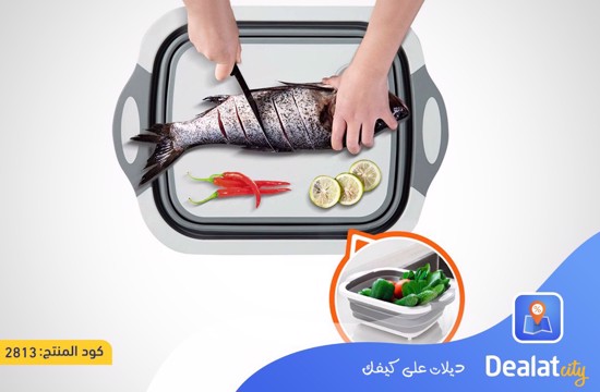 Multifunction Folding Cutting Board Plastic Storage Basket - DealatCity Store