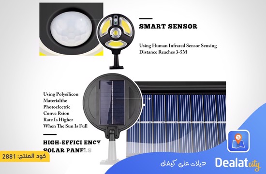 Solar Panel Light COB/LED Bulb Smart Sensor Light Solar Charge Light - DealatCity Store