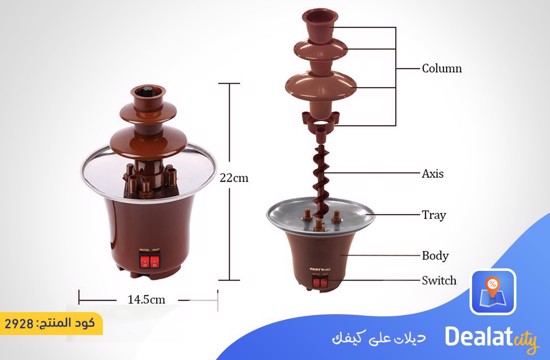 Mini Portable Electric Chocolate Fountain Three Decks - DealatCity Store