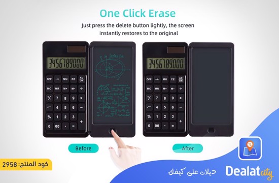 Calculator Writing board combines a calculator with LCD writing board - DealatCity Store