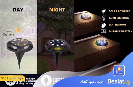 4 Pack 12 LED Lights Solar Ground Lights - DealatCity Store