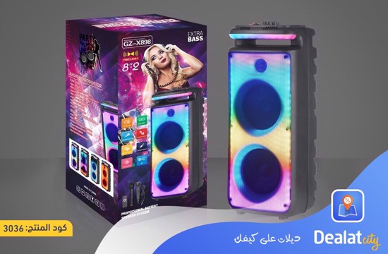 Fire Light Double 8 Inch Bluetooth Speaker Gz-X898 - DealatCity Store