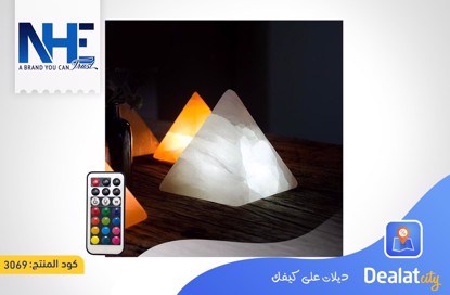 Pyramidal White Natural Selenite Crystal LED Night Light - DealatCity Store