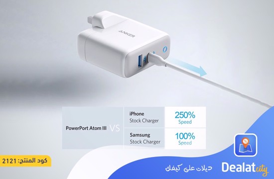 ANKER POWERPORT ATOM III (TWO PORTS) - DealatCity Store	