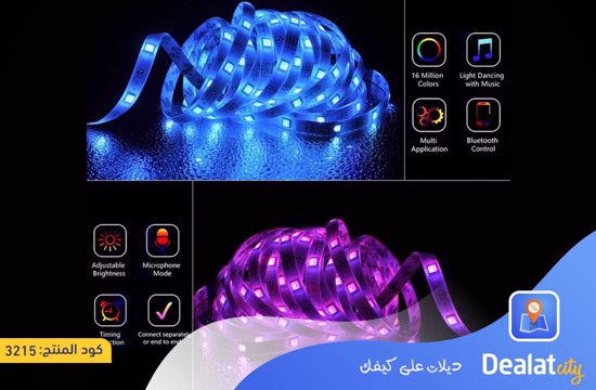 Bluetooth Wifi LED Strip Lights RGB 5050 SMD - DealatCity Store