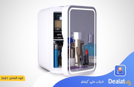 Mirrored LED Mini Cooler/Mini Fridge for Cosmetics - dealatcity store