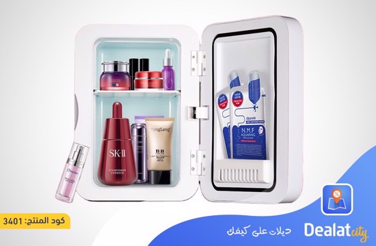 Mirrored LED Mini Cooler/Mini Fridge for Cosmetics - dealatcity store