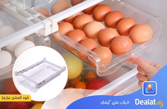 Adjustable Kitchen Egg Organizer Storage Rack - dealatcity store