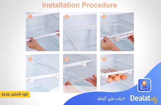 Adjustable Kitchen Egg Organizer Storage Rack - dealatcity store