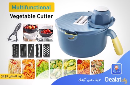 Multifunctional Rotate Vegetable Cutter With Drain Basket - dealatcity store	