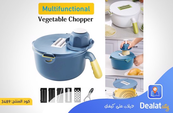 Multifunctional Rotate Vegetable Cutter With Drain Basket - dealatcity store	