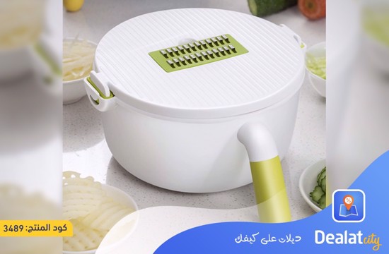 Multifunctional Rotate Vegetable Cutter With Drain Basket - dealatcity store	