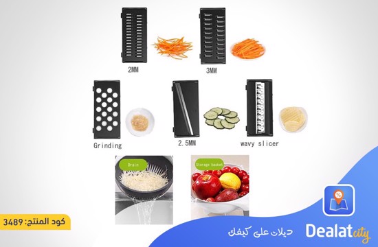 Multifunctional Rotate Vegetable Cutter With Drain Basket - dealatcity store	