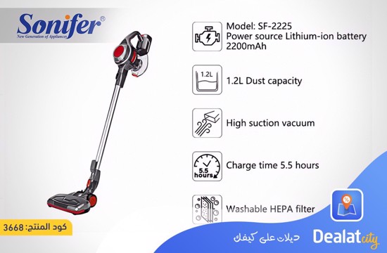 Sonifer SF-2225 Cordless Wireless 2 Speed Vacuum Cleaner - dealatcity store