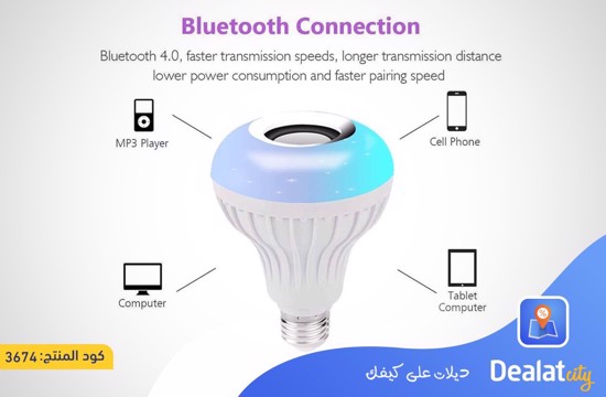 LED Multicolor Light Bulb with Bluetooth Speaker - dealatcity store