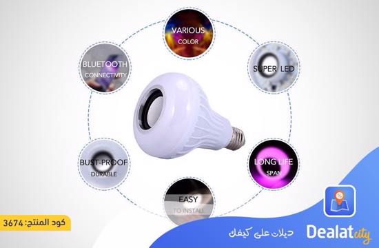 LED Multicolor Light Bulb with Bluetooth Speaker - dealatcity store