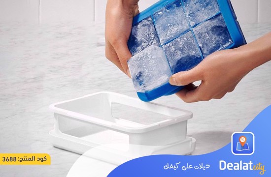 Covered Silicone Ice Cube Tray - Large Cubes - dealatcity store