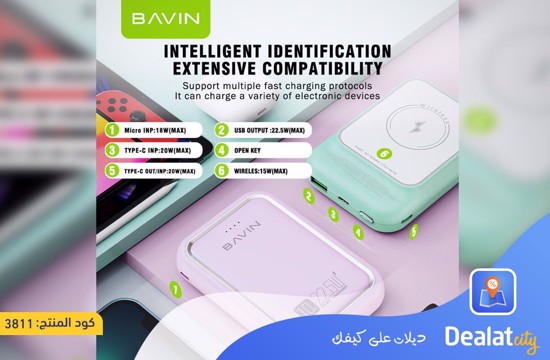 BAVIN PC061 22.5W Fast Charging 10000mAh Powerbank - dealatcity store