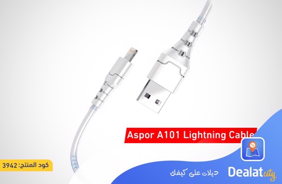 10 Aspor A101 iPhone Lightning Cables OR 10 Aspor A102 Type-C Cables - dealatcity  store