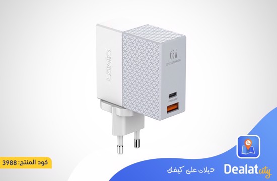 LDNIO A2620C 65W PD & QC 3.0 USB Type-C (2 Ports) High Power Charger Adapter - dealatcity store