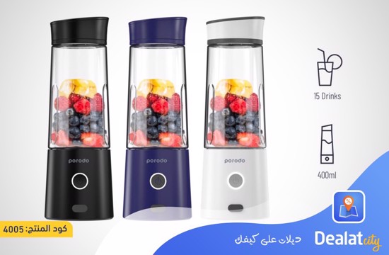 Porodo Portable Blender Powerful Juicer With 6 Blenders 400mL - dealatcity store