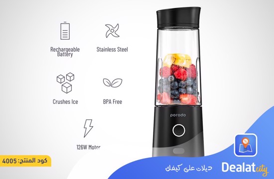 Porodo Portable Blender Powerful Juicer With 6 Blenders 400mL - dealatcity store