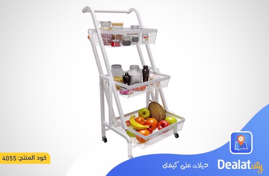  3 Tier Foldable Kitchen Cart - dealatcity store