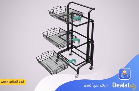 3 Tier Foldable Kitchen Cart - dealatcity store	