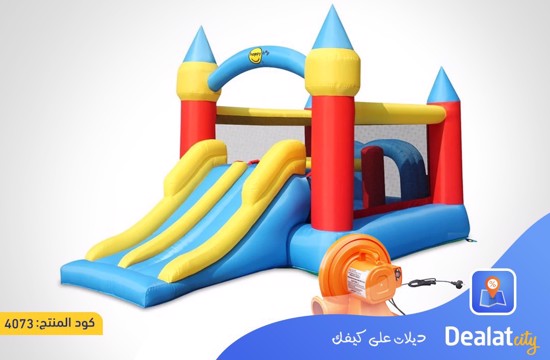 Happy Hop 9474 Double Slide Obstacle Course Castle - dealatcity store