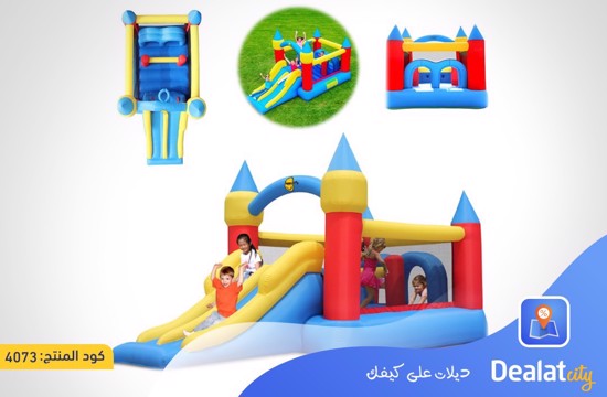 Happy Hop 9474 Double Slide Obstacle Course Castle - dealatcity store