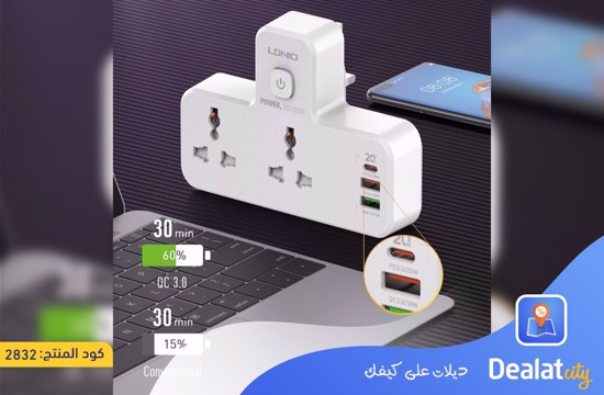 LDNIO 6 IN 1 POWER SOCKET - DealatCity Store	