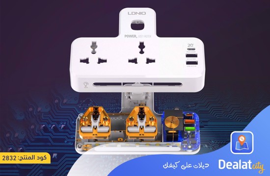 LDNIO 6 IN 1 POWER SOCKET - DealatCity Store	