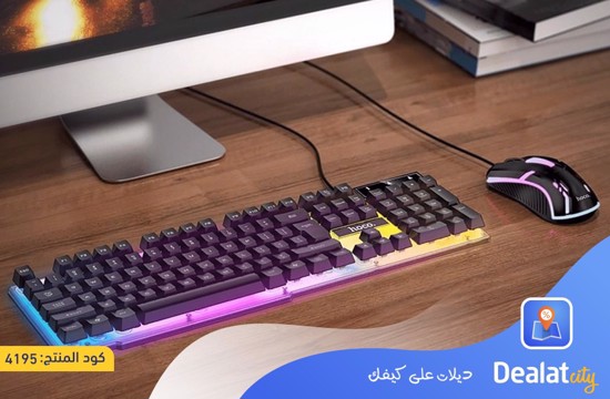 HOCO GM11 Terrific Glowing Gaming Keyboard And Mouse Set - dealatcity store