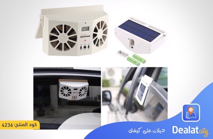 Solar Car Cooler Rechargeable Window Air Cooler - dealatcity store