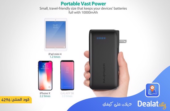 RAVPower RP-PB066 AC 10000mAh Power Bank - dealatcity store